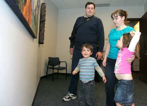 Brian and Tina Whitby take their children Christopher