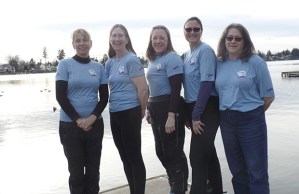 Members of the Washington Masters dragon boat team from Kent who will compete in the world championships in Australia are from left