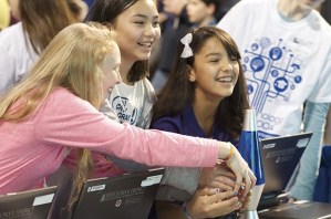 Students enjoy a hands-on display at last year’s Technology Expo. This year’s expo is set for April 30 at the ShoWare Center.