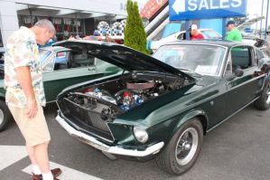 Enthusiasts took in classic Mustangs at the All Ford and Mustang Roundup Car Show at Bowen Scarff Ford-Lincoln on Saturday.