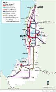 Sound Transit current and proposed light rail