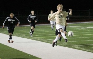 Kentridge's Scott Geffre turns up field during an early season showdown against Kentwood.