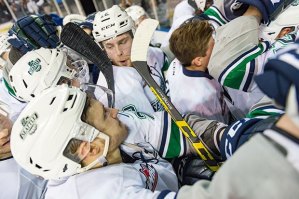 The Thunderbirds celebrate their Game 5