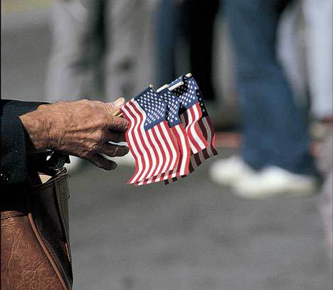 These American flags are small yet powerful symbols of what the United States represents.