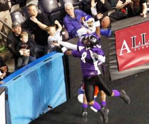 A young Predators fan is all excitement at the team’s home opener March 12