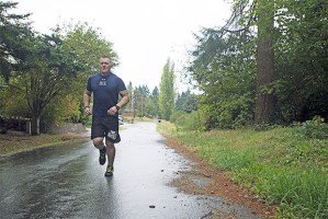 John Callaway trains for Tough Mudder obstacle courses with a combination of distance running around Kent as well as hill and trail runs.