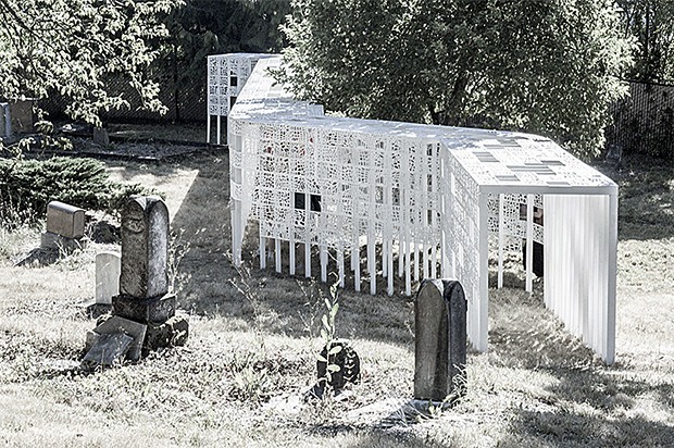 The Thresholds art project will remain standing at the Saar Pioneer Cemetery until Sept. 29.