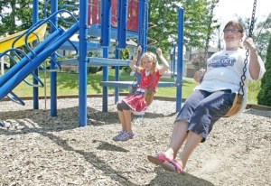 National Night Out organizer Janet Nance and her daughter Genevieve