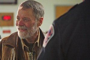 Kent's Ron Jarvis meets paramedics and firefighters for the first time Sunday since his heart attack a month ago. Jarvis requested the gathering so he could personally thank those who revived and took care of him.