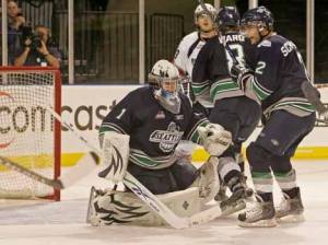 Seattle Thunderbirds goalie Calvin Pickard