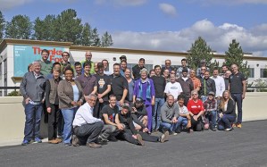 Kent Mayor Suzette Cooke and employees from Raleigh Bicycles celebrated the reopening of the Green River Trail on May 14.