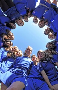 Youth is a big part of the Kent-Meridian girls soccer team this season as 11 of the team’s 17 varsity players are freshman. Above