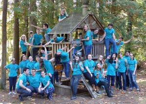 Rainier Youth Choirs Consonare Ensemble at the Oct. 3 retreat at Camp McCullough.