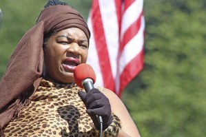 Allison “Queen Abbo” Simon Lowe sings and dances to a soulful poem