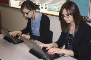 Kent-Meridian High School sophomores Renata Chebotarera