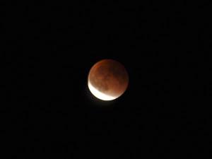 A lunar eclipse