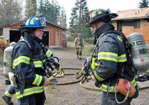 Kent Reporter Editor Laura Pierce gets an appreciation for firefighting April 16