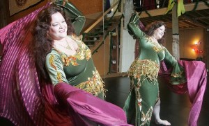 Professional belly dancer Saqra Raybuck of Kent will perform as part of a New Year's Eve Party Dec. 31 at Jimmy T's on the East Hill.