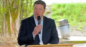 King County Councilman Reagan Dunn discusses an $18 million Green River levee project on Thursday