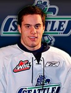 Teh Boston Bruins signed Seattle Thunderbirds junior hockey defenseman Ryan Button to a three-year entry level contract Wednesday.
