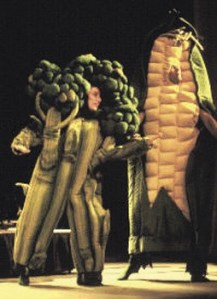 Dancing vegetables are part of the Tickle Tune Typhoon show for kids at noon Wednesday