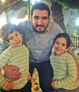 Ismail Mohamed with his boys. Mohamed