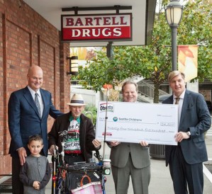 At the check presentation are