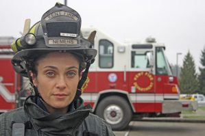 Kent firefighters Jessi Nemens