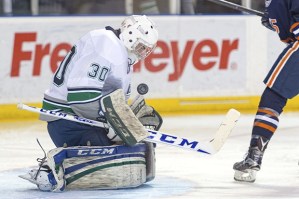 Landow Bow was solid in goal for the Thunderbirds this past season. He was 13-5 with a .927 save percentage and 1.96 goals against average and two shutouts in the playoffs.