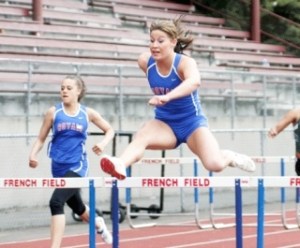 Kent-Meridian's Melanie Vertrees helped the Royals upend Kentwood 76-65 in a South Puget Sound League North Division dual meet. Vertrees
