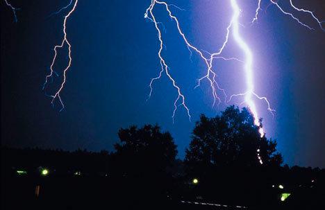 Summer is the peak season for lightning