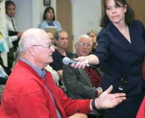 Richard Baker complains Thursday to the Kent City Council about lingerie football coming to the ShoWare Center