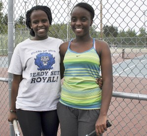 Kent-Meridian tennis players Queen Lisa Gisage