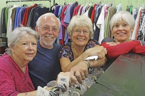 Longtime volunteers at the St. James Thrift Shop