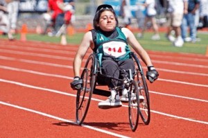 Kentwood's Sammy Brooks was one of the state's best last spring in the wheelchair events