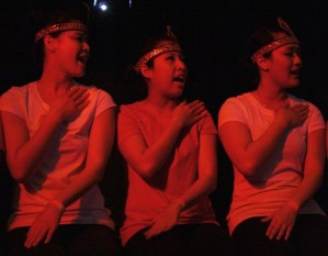 Students from Green River Community College perform a traditional Indonesian dance at the Lunar New Year celebration.