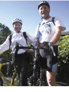Kathy and Bruce Wandler are all smiles as they embark on their 3