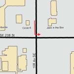 Crews will add a second left turn lane from southbound 108th Avenue SE to eastbound SE 208th Street.