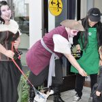 Trick-or-treaters converge on Kent Station