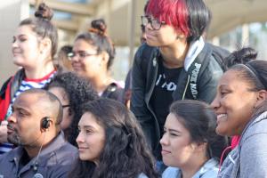 Kent-Meridian High School students walk out in protest of President-elect Trump