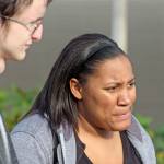 Kent-Meridian High School students Lashaiah Dickerson, right, and Damien Jennings led a student walkout in protest of Donald Trump&rsquo;s presidency on Monday. MARK KLAAS, Kent Reporter