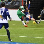 Stars goalkeeper Danny Waltman anticipates a shot by the Sidekicks. COURTESY PHOTO, Dallas Sidekicks