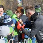 Seattle Sounders goalkeeper Stefan Frei signs a young fan&rsquo;s jersey. HEIDI SANDERS/Tukwila Reporter