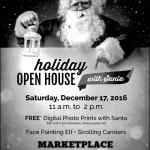 Santa sits for free pictures with families