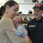 Special delivery: Firefighters reunite with baby born at fire station