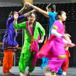 Girls from Maar Udari perform a traditional Punjabi dance.