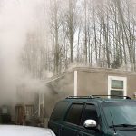 Firefighters extinguish a mobile home fire Tuesday in the 800 block of the West Valley Highway. Courtesy Photo/Puget Sound RFA