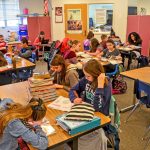 Students work on their morning assignments at Aspire Middle School. North Thurston School District could lose $10 million with the scheduled 4 percent levy drop. COURTESY PHOTO, Grace Swanson/WNPA Olympia News Bureau