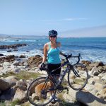 Kent&rsquo;s Jaclyn Rainey takes in the rocky central California coast during a pause in her long-distance ride to Mexico last summer. COURTESY PHOTO