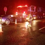 A drunken driver crashed into a Kent Fire Department truck on Kent&rsquo;s East Hill on Sunday night. No injuries were reported. The suspect was arrested. COURTESY PHOTO, Kent Police